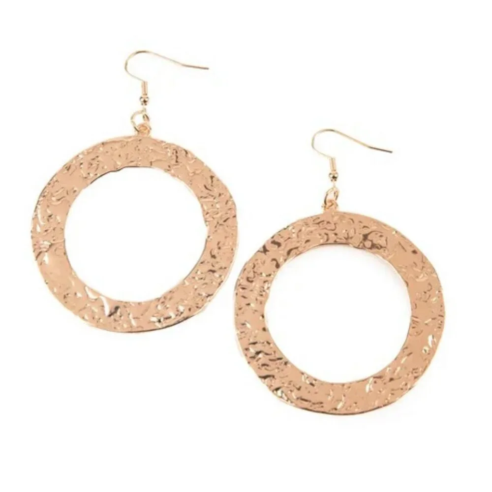 Paparazzi Jewelry Accessories - PRIMAL Meridian - Gold Earrings - Vintage